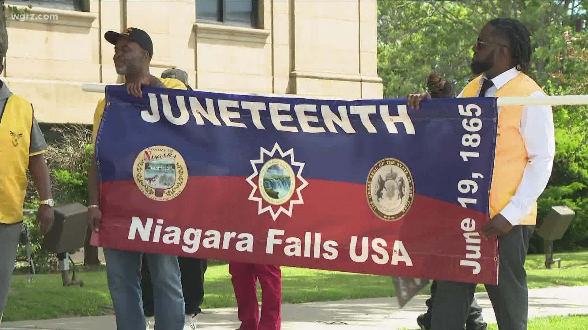 The Juneteenth celebrations in Niagara Falls also included live music and performers, vendors, and a basketball tournament at Legends Park.