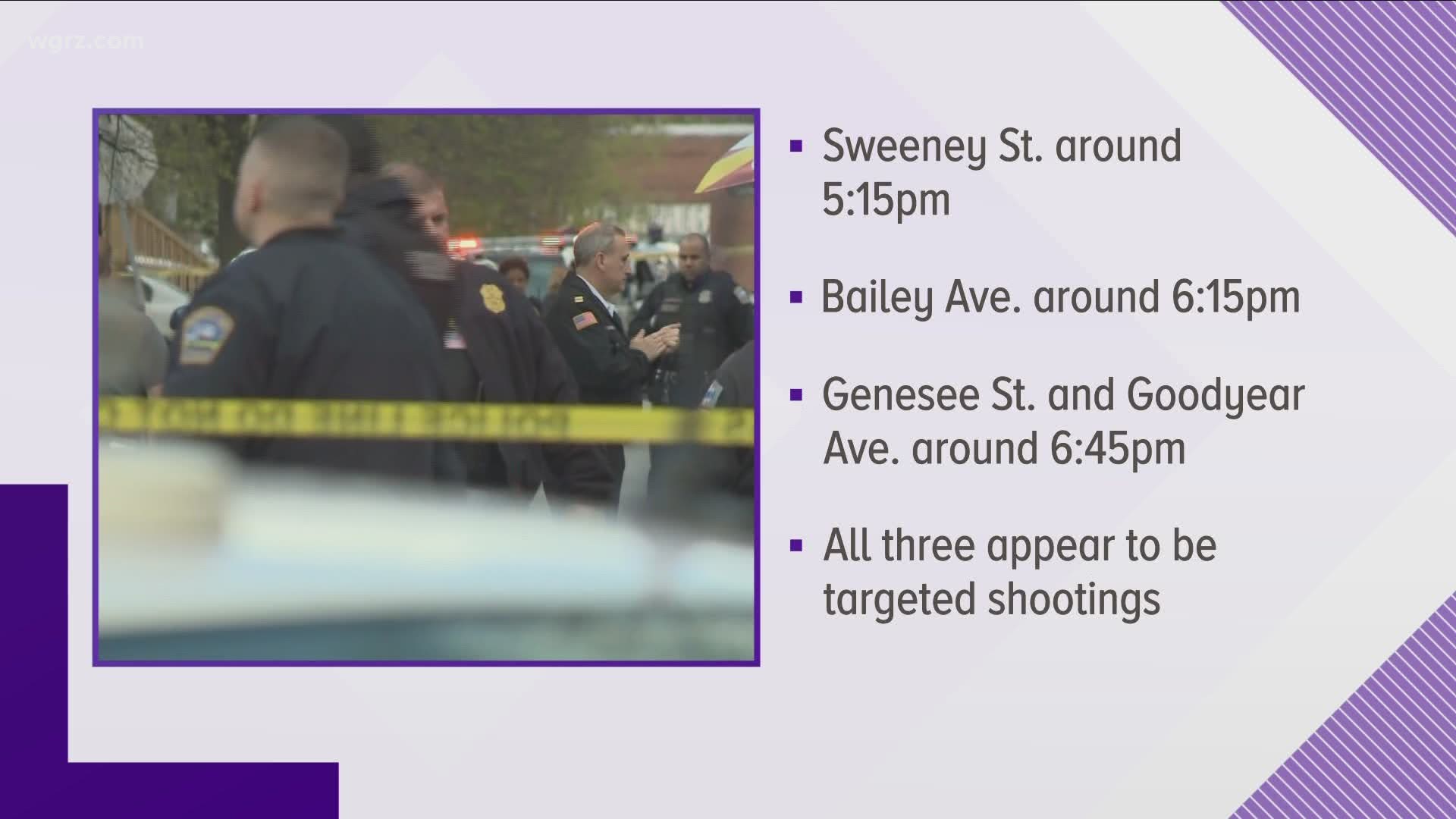 Detectives believe all three shootings were targeted.