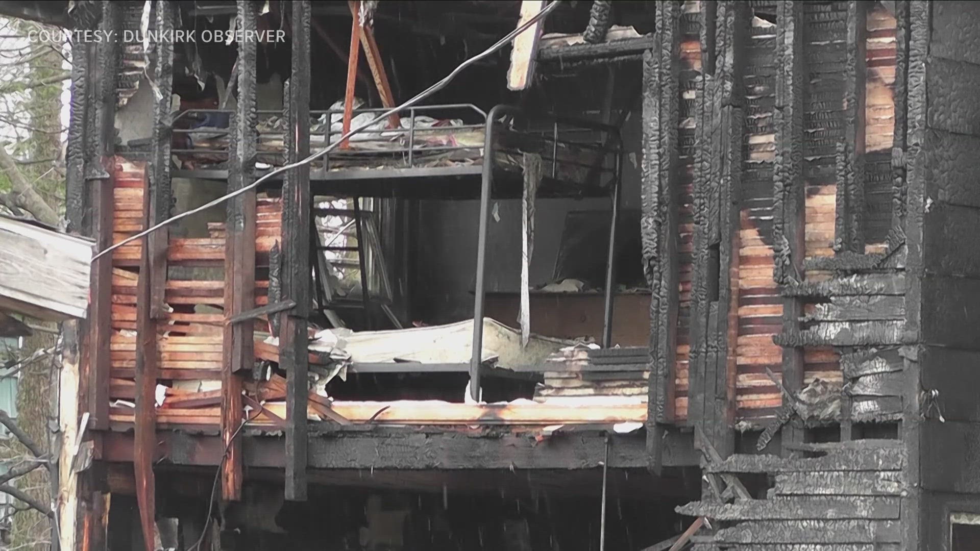 The fire spread to other buildings but the cause is still undetermined.