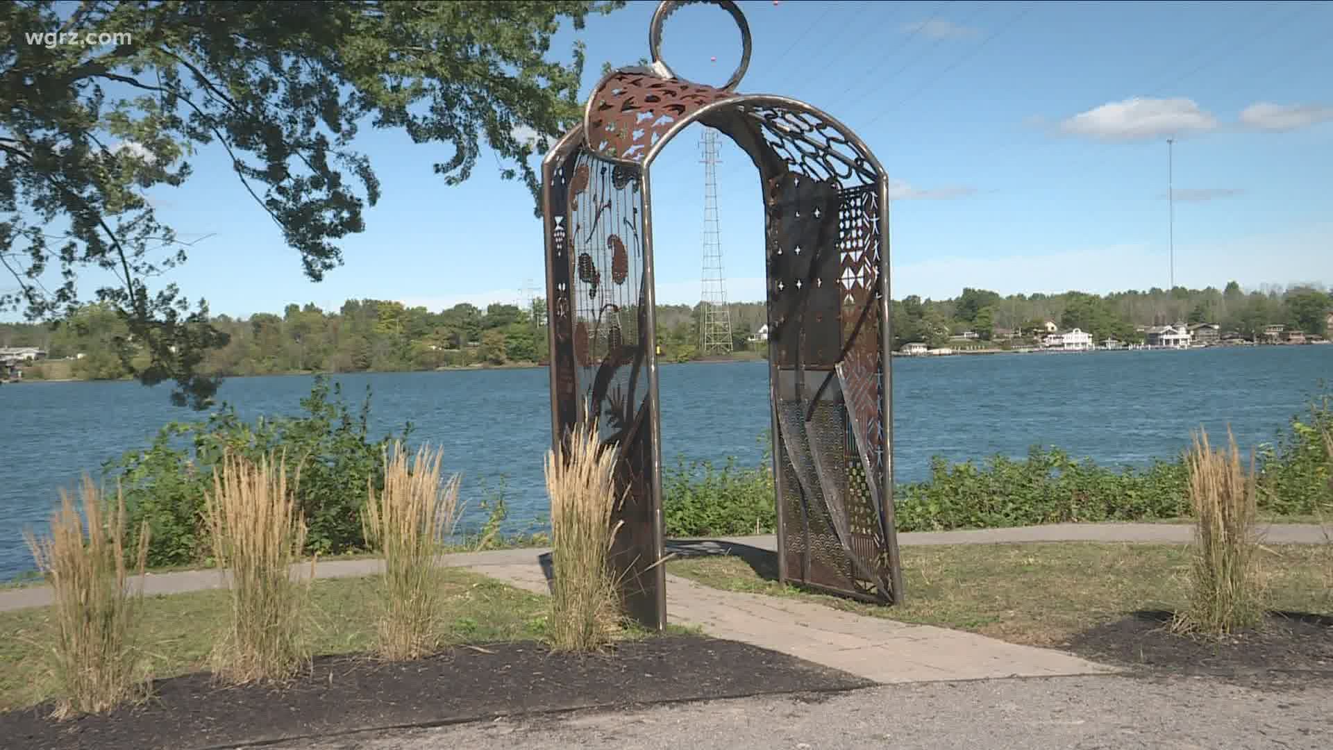 Erie County's Tribute Garden in Isle View Park is believed to be the first of its kind on public land. It's designed to raise awareness around domestic violence.