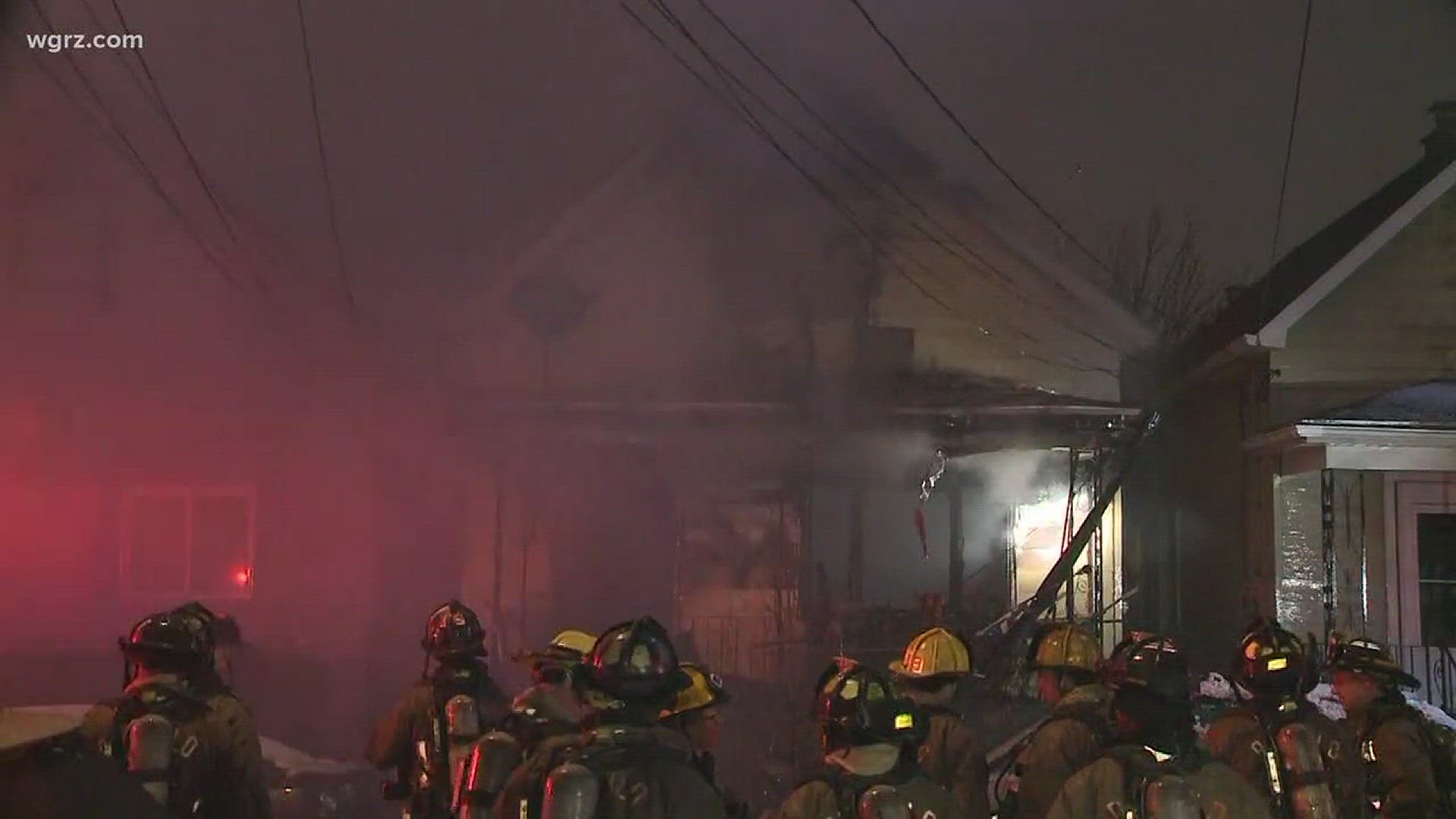 Firefighters work overnight to put out flames in the Black Rock neighborhood