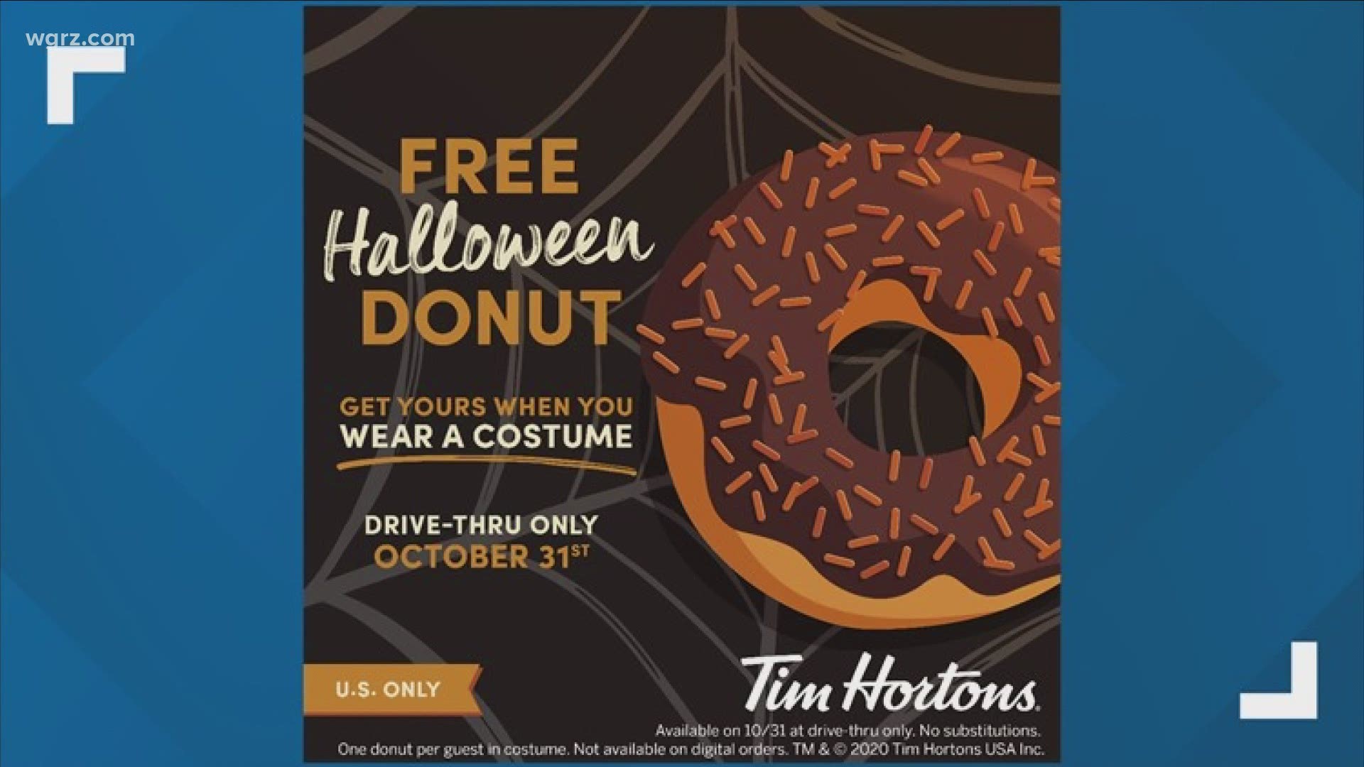Tim Hortons giving away free donuts if you wear a costume on Halloween to the drive thru
