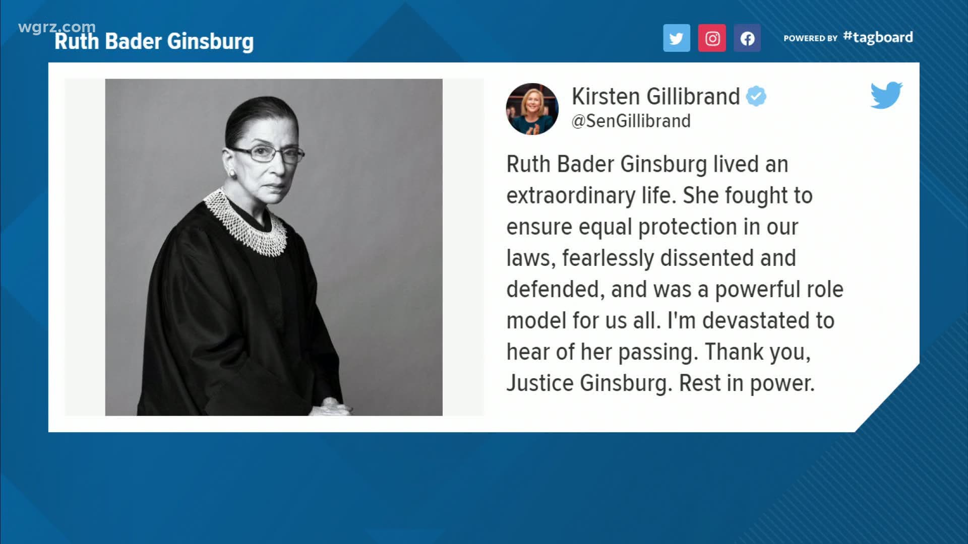 Many elected officials paid their respects to Supreme Court Justice Ruth Bader Ginsburg, who passed away Friday night.