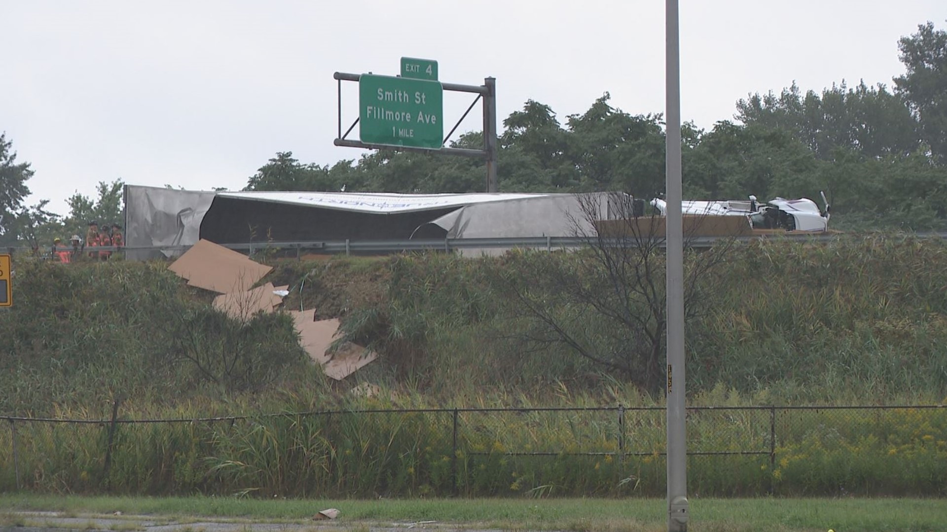 Overturned Tractor-trailer Closed Southbound I-190 For Hours On Labor ...