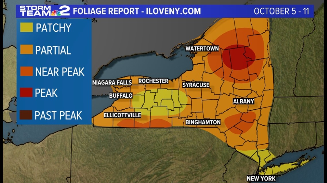 First peak fall color in New York arrives in the Adirondacks