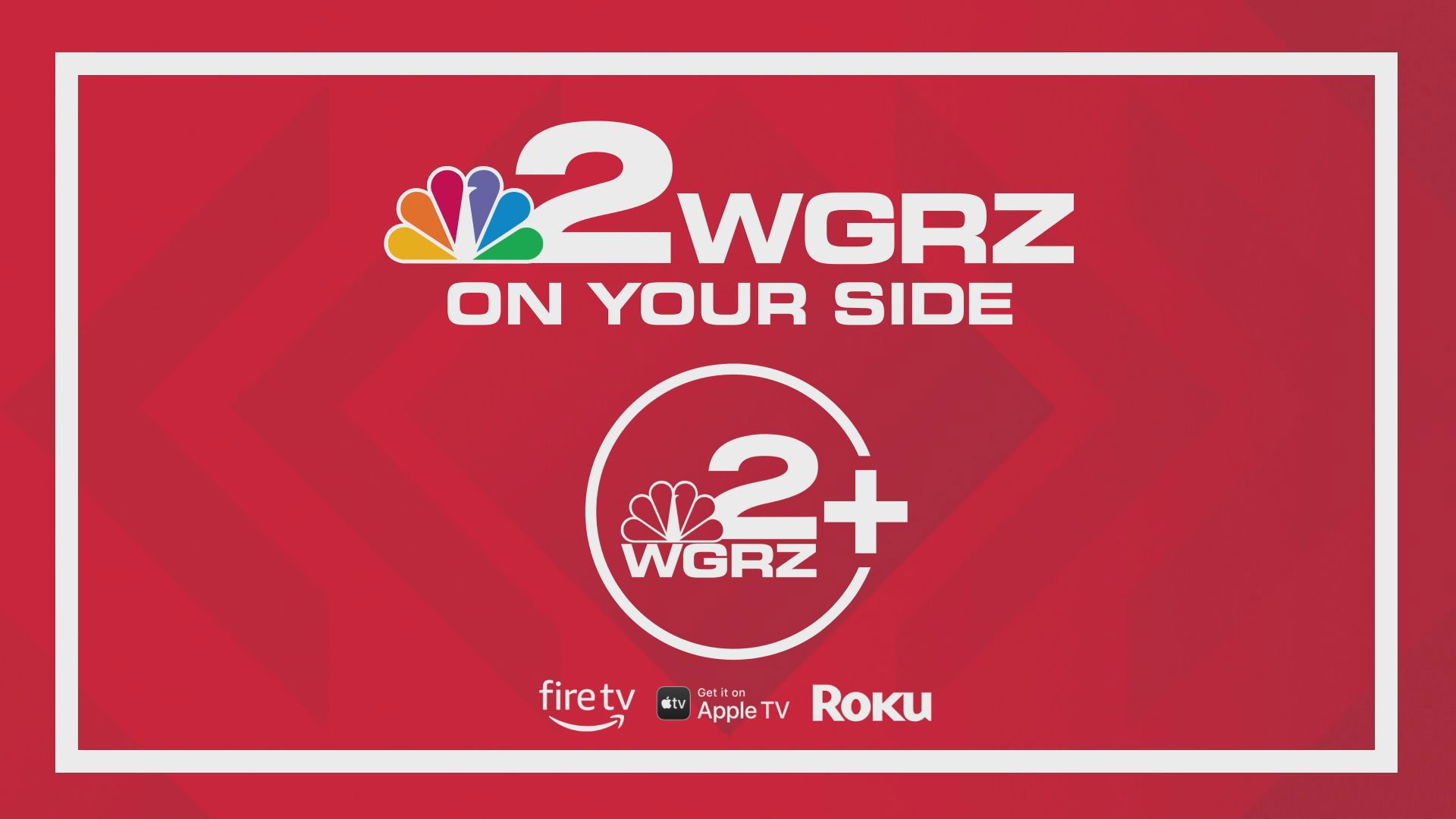 Download the WGRZ+ app on your Roku, Amazon Fire and Apple TV