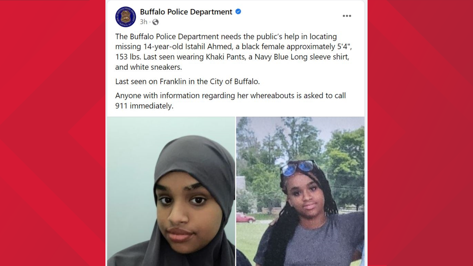 The Buffalo Police Need Help Locating A Missing 14-year Old | Wgrz.com