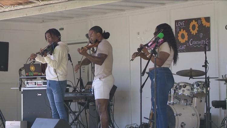 Survivors and families of Tops shooting perform music live for Juneteenth