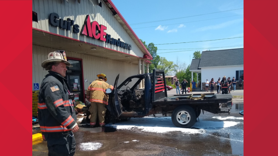 Grand Island vehicle fire causes exposure damage to Ace