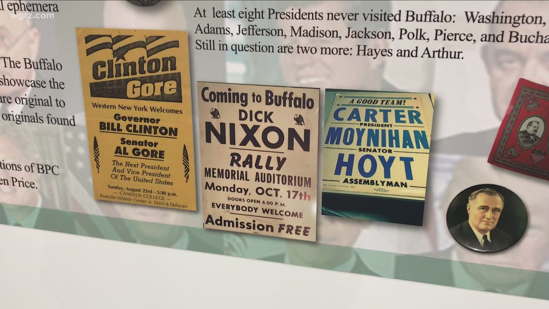 The exhibit shows off all the history Buffalo has with the most powerful office in the nation.