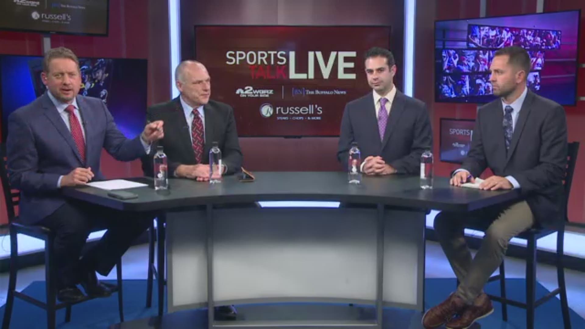 Sports Talk is back, but this time the crew is live on Mondays at 7:30 p.m. Channel 2 Sports Director along with the Buffalo News' Vic Carucci, Jay Skurski, and Jason Wolf break down the Bills' first game of the season.