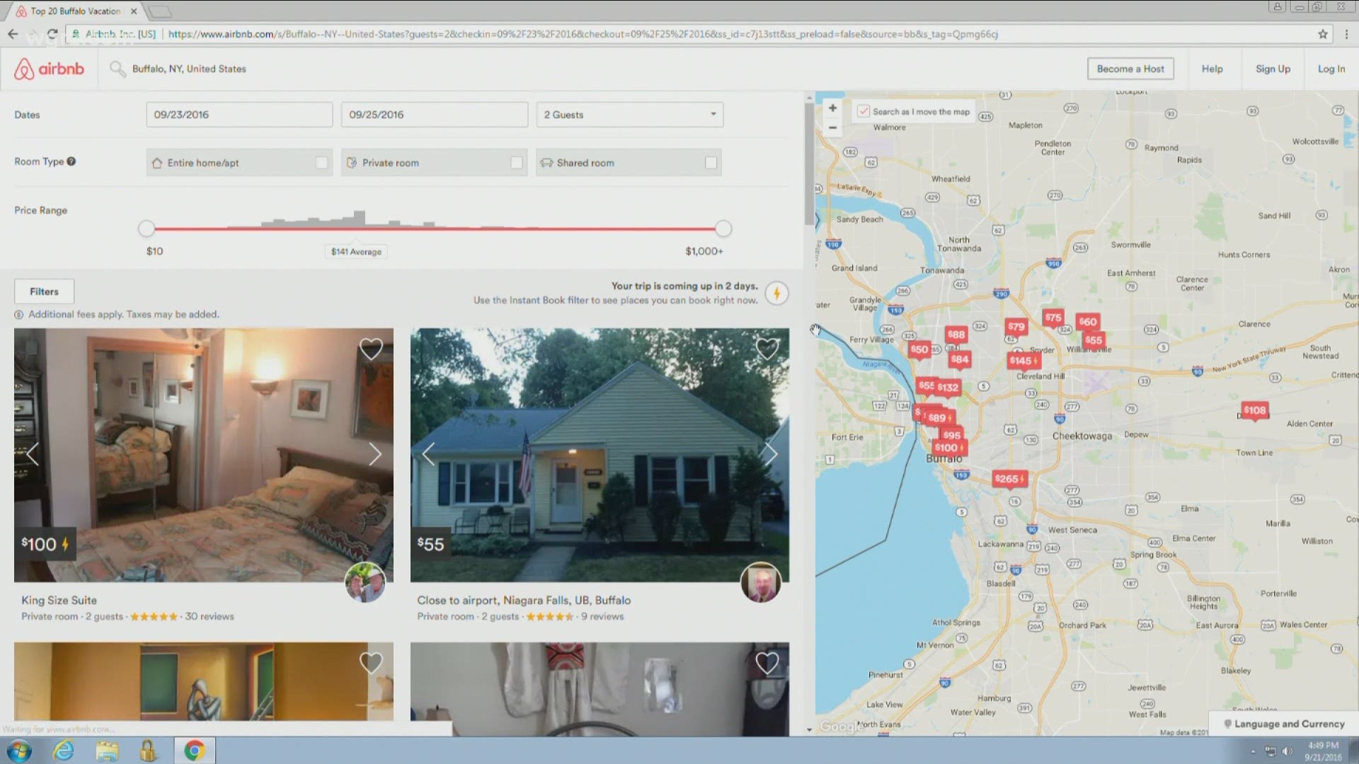 AIRBNB sees 28% spike in WNY rentals