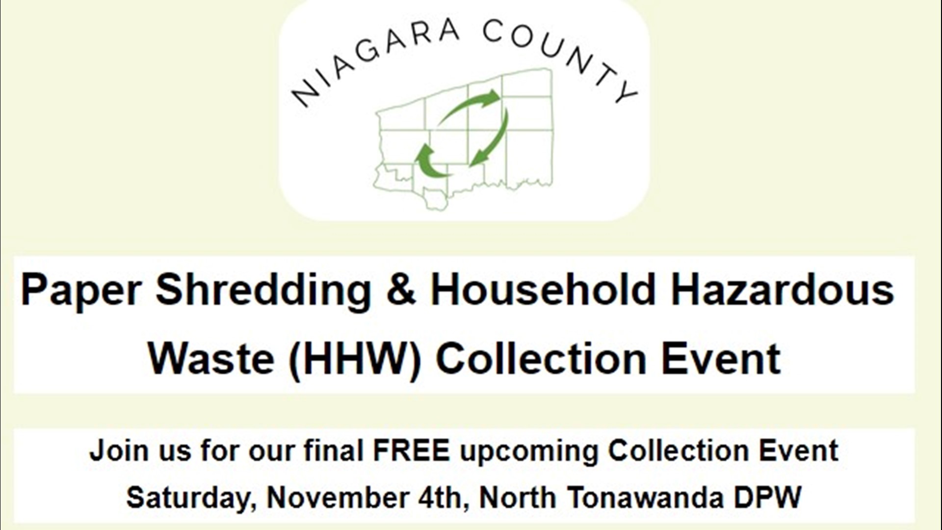 How 2 get rid of household hazardous waste in Niagara County