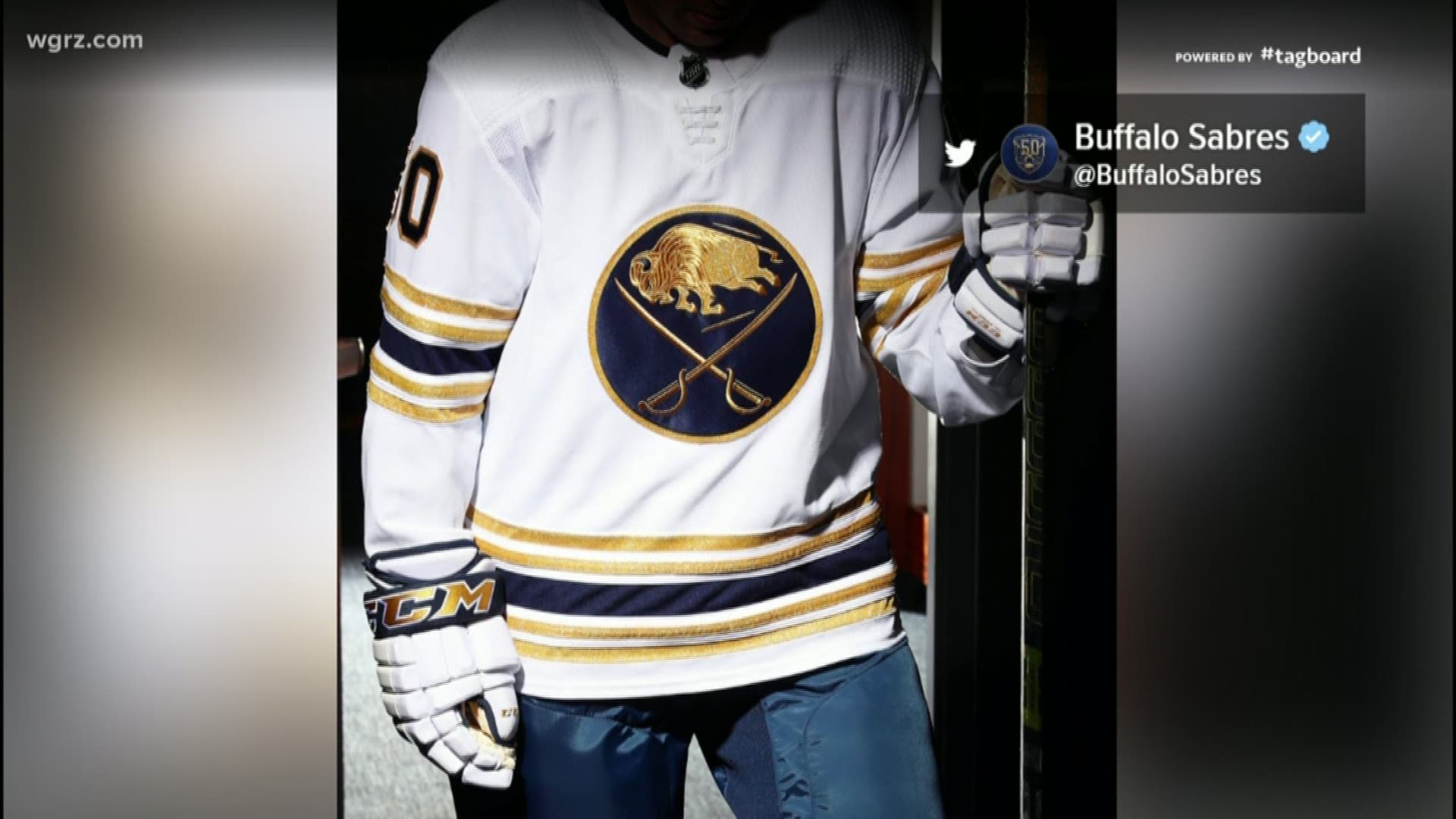 Buffalo Sabres Jersey Stripes Tee Shirt