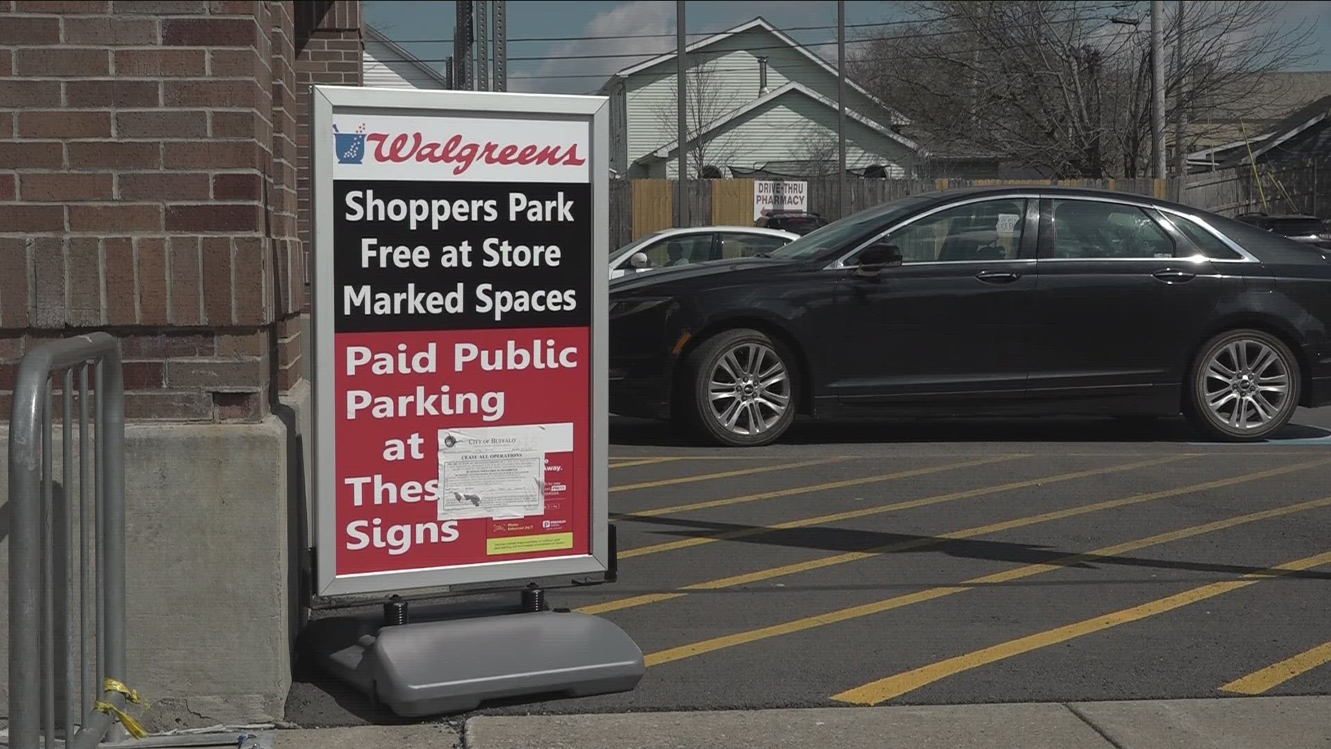 The new system was installed last week to help manage non-customer use. For years, people have used the lot to shop at businesses other than Walgreens.