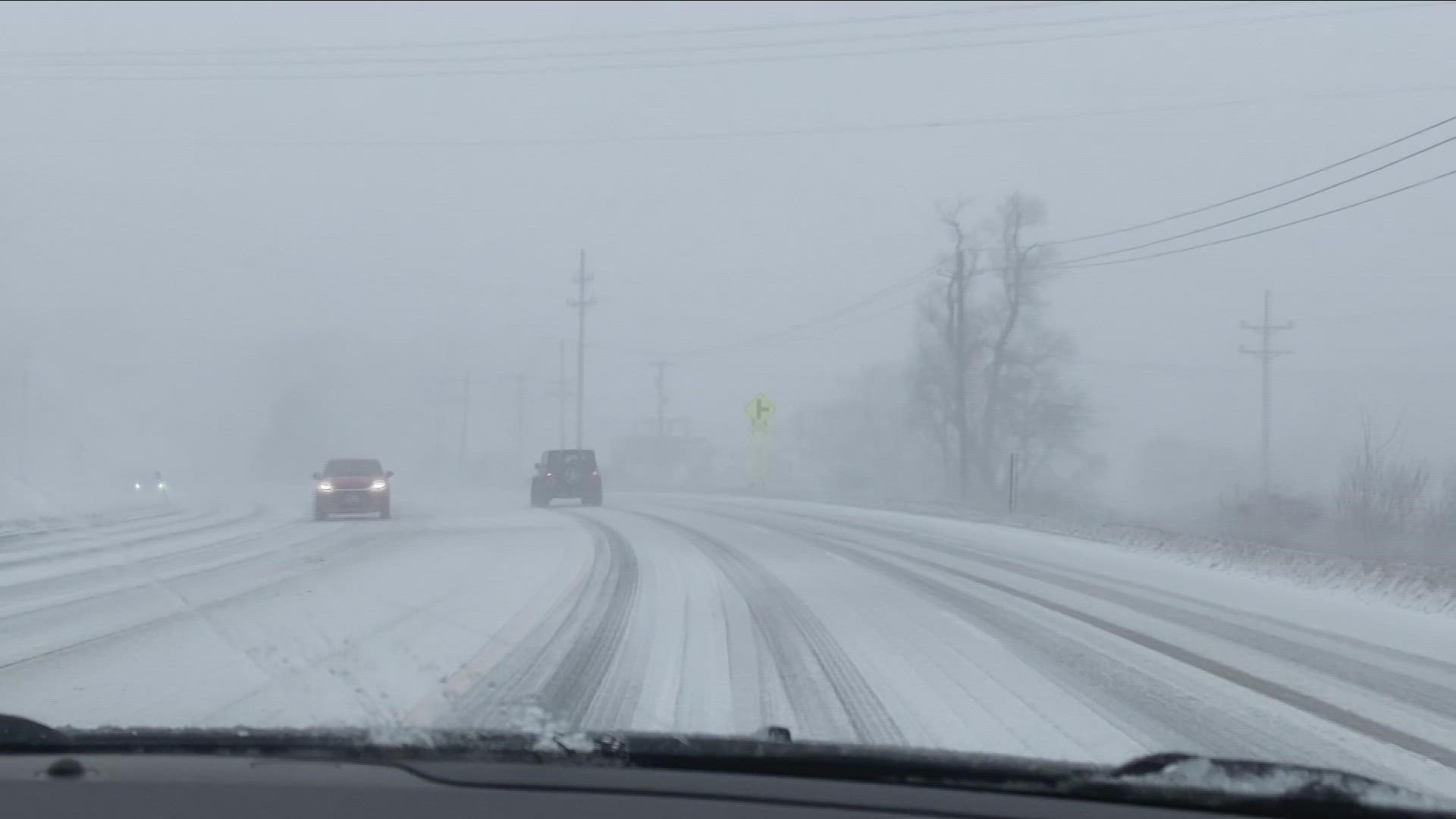 Travel bans are in place for Erie, Niagara, Orleans and Genesee counties.