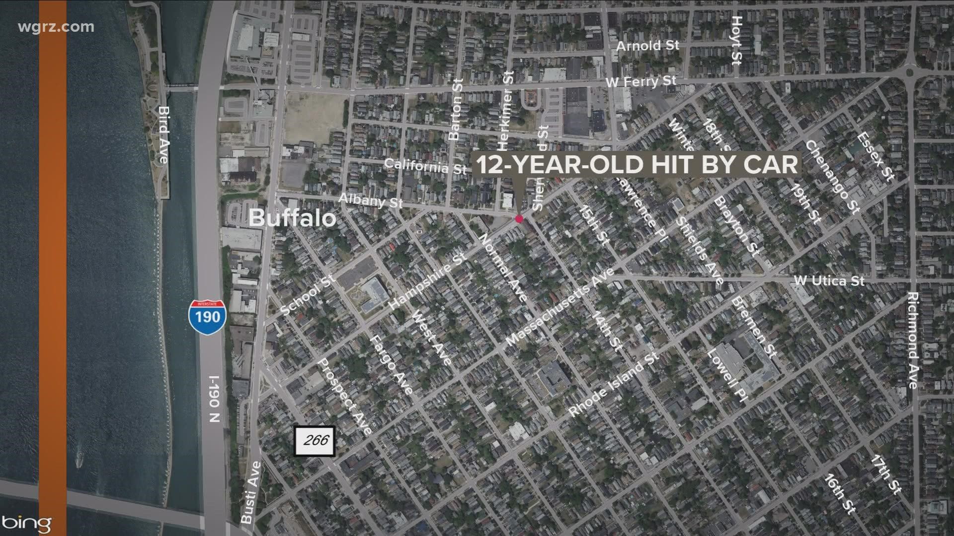 12-year-old boy was hit by a car around 2:30 Monday afternoon. near Albany and Hampshire Streets. The boy was then taken to Oishei Children's Hospital where he died.