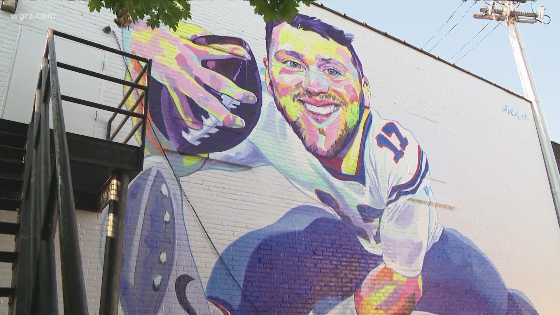 Cole's on Elmwood Avenue sporting new Josh Allen mural