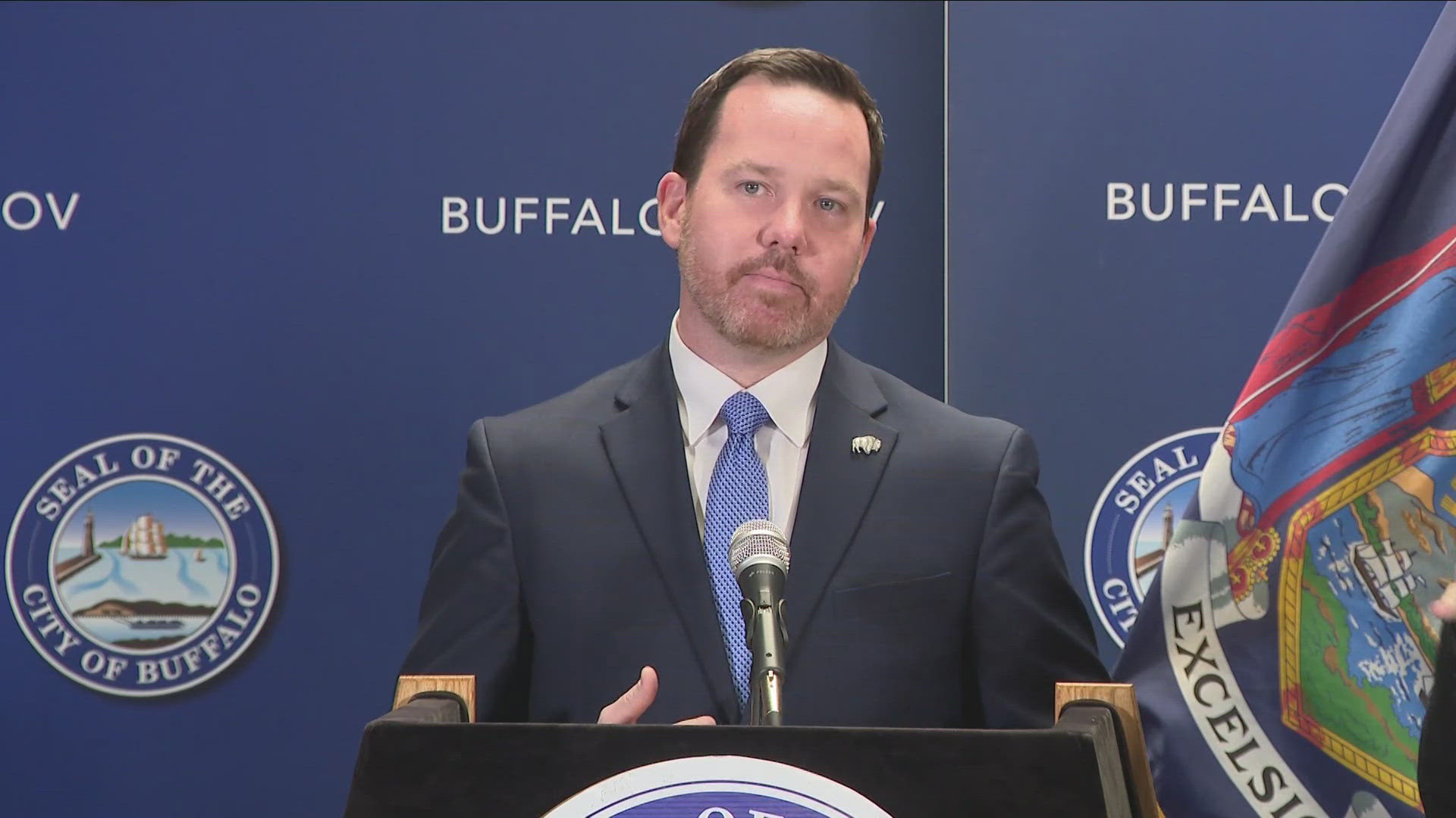 Buffalo Common Council President Christopher Scanlon will serve as acting mayor through the end of 2025