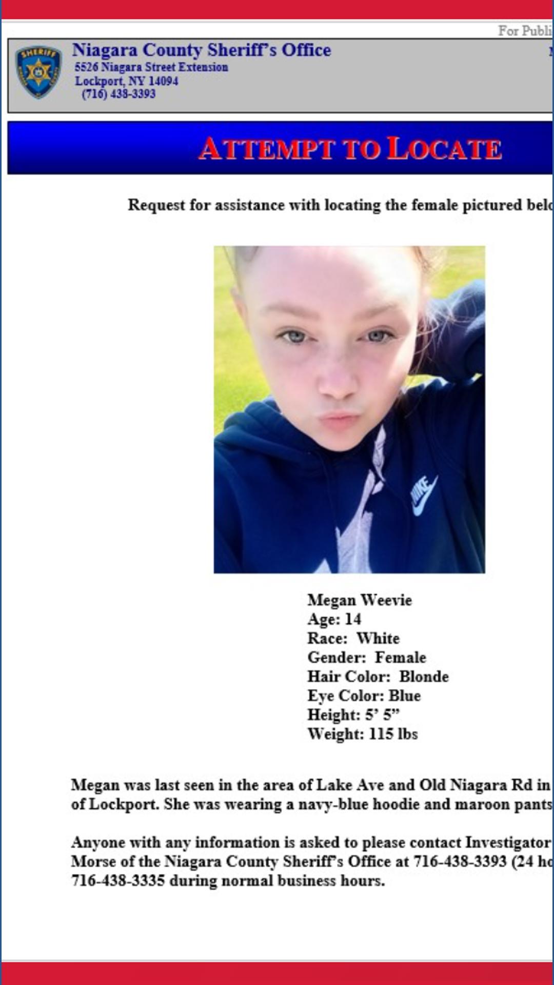 Niagara County seeks help finding missing teen | wgrz.com