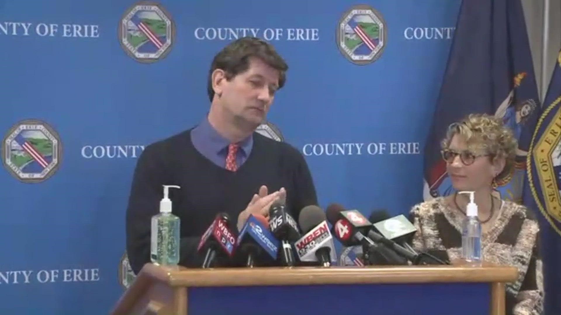 Erie County discusses plans and preps for potential coronovirus cases.  There currently are no cases of COVID-19 in Erie County.