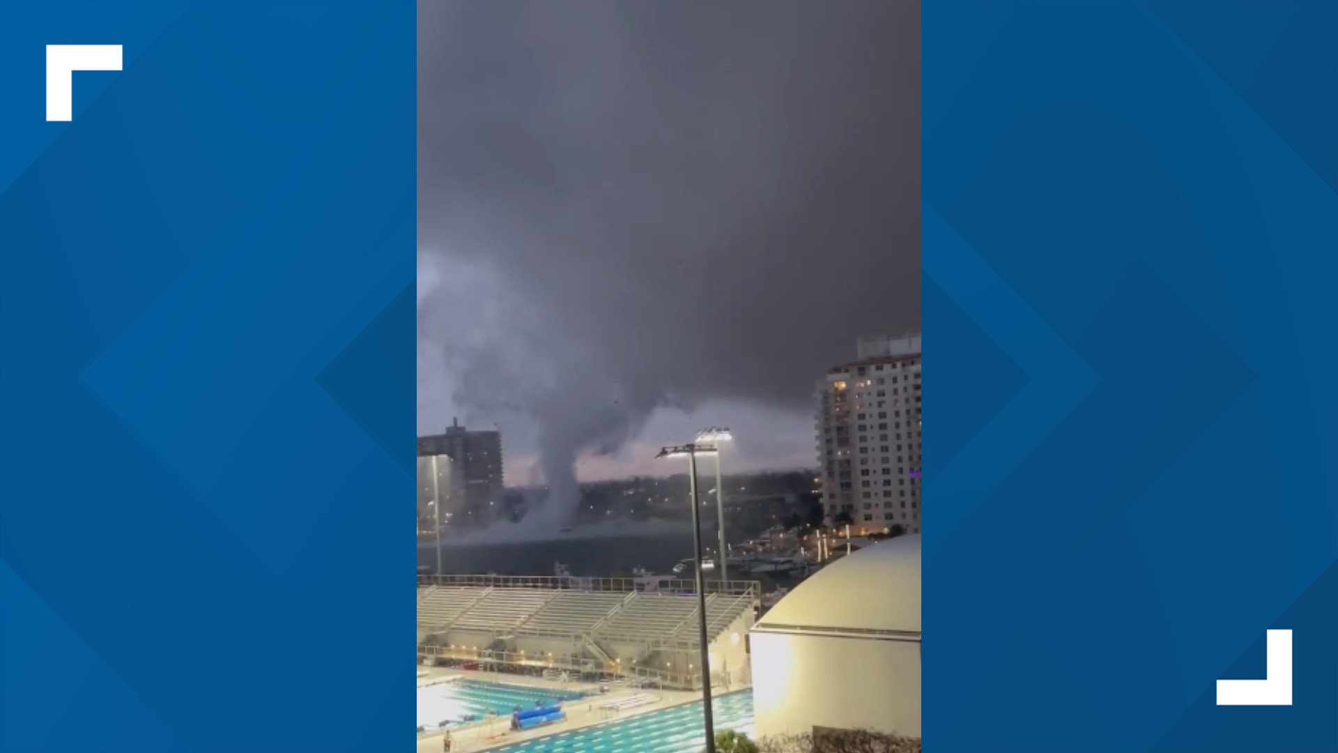 A Bills fan captured video of an apparent tornado in Fort Lauderdale, Fla., one day ahead of Buffalo's game against the Miami Dolphins.