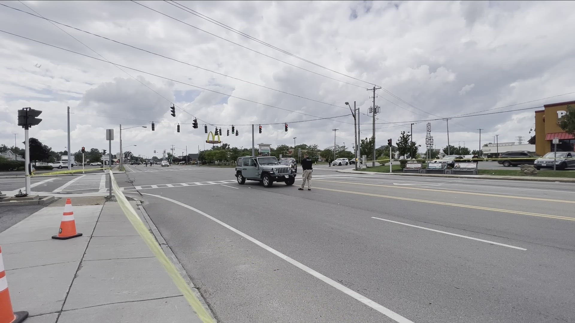 The pedestrian, identified as a 91-year-old man, was struck as he crossed Niagara Falls Boulevard.