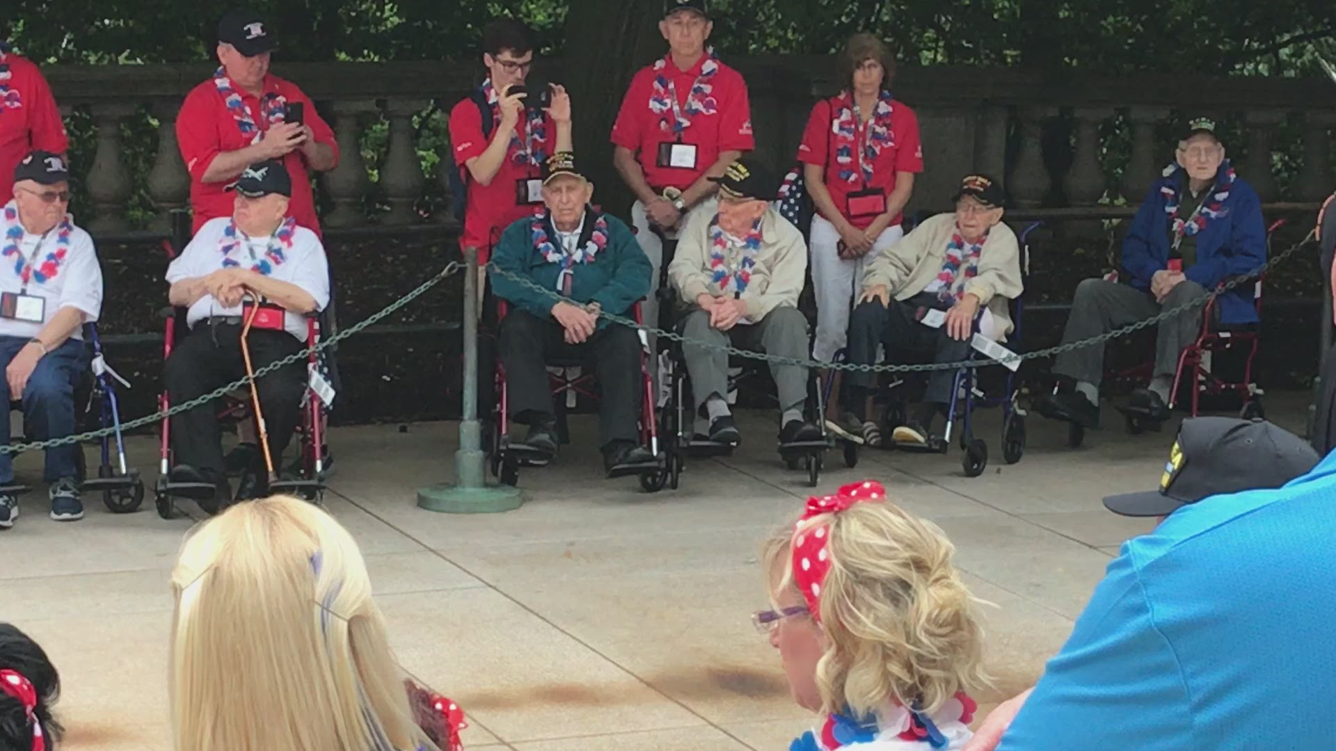 A total of 12 World War II veterans and 35 Korean war veterans met Saturday at the Buffalo Niagara International Airport.