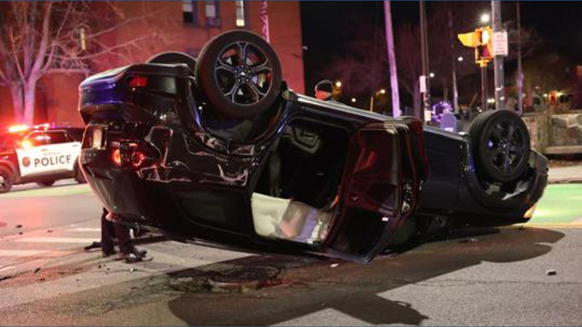 Man hospitalized after 2-car rollover crash in Buffalo | wgrz.com