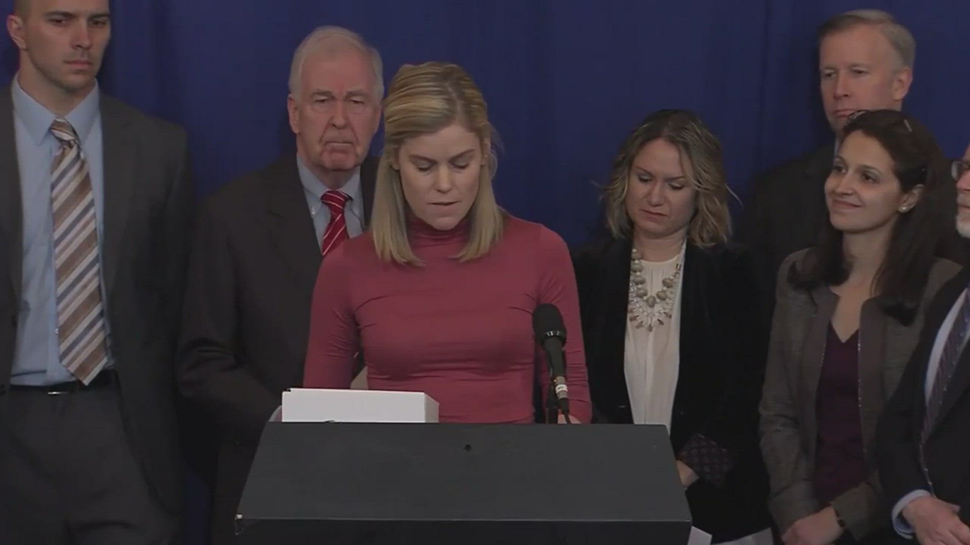 Sexual assault survivor Abby Haglage delivers a powerful speech about her experience.