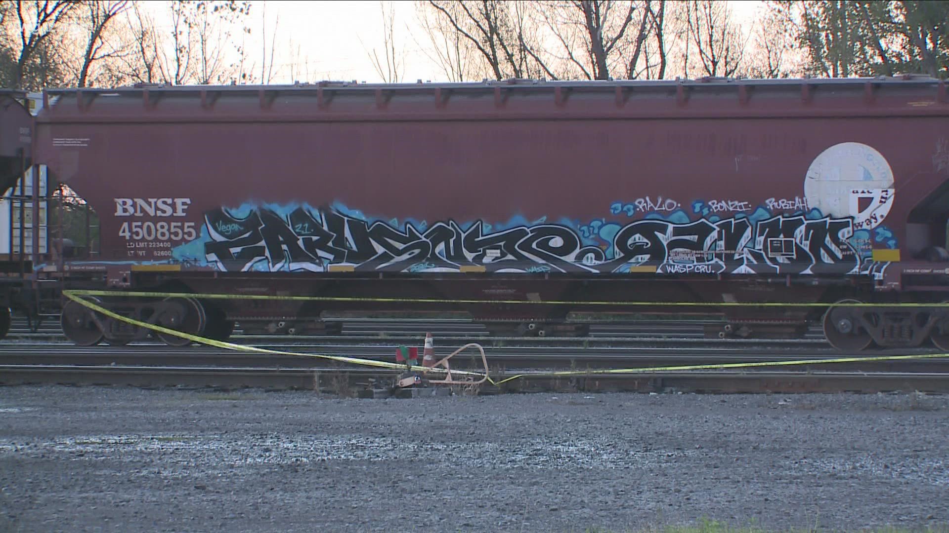 Police say a train was heading west when it hit the Elma man from behind... turning him around and causing his arm to get caught.