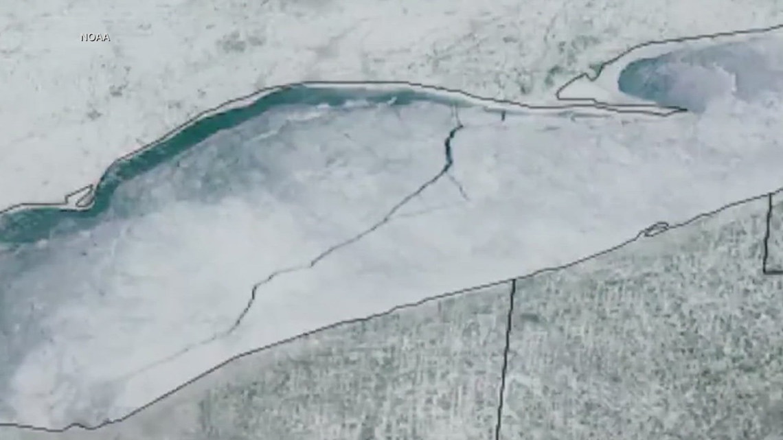 80-mile ice crack spotted on Lake Erie | wgrz.com