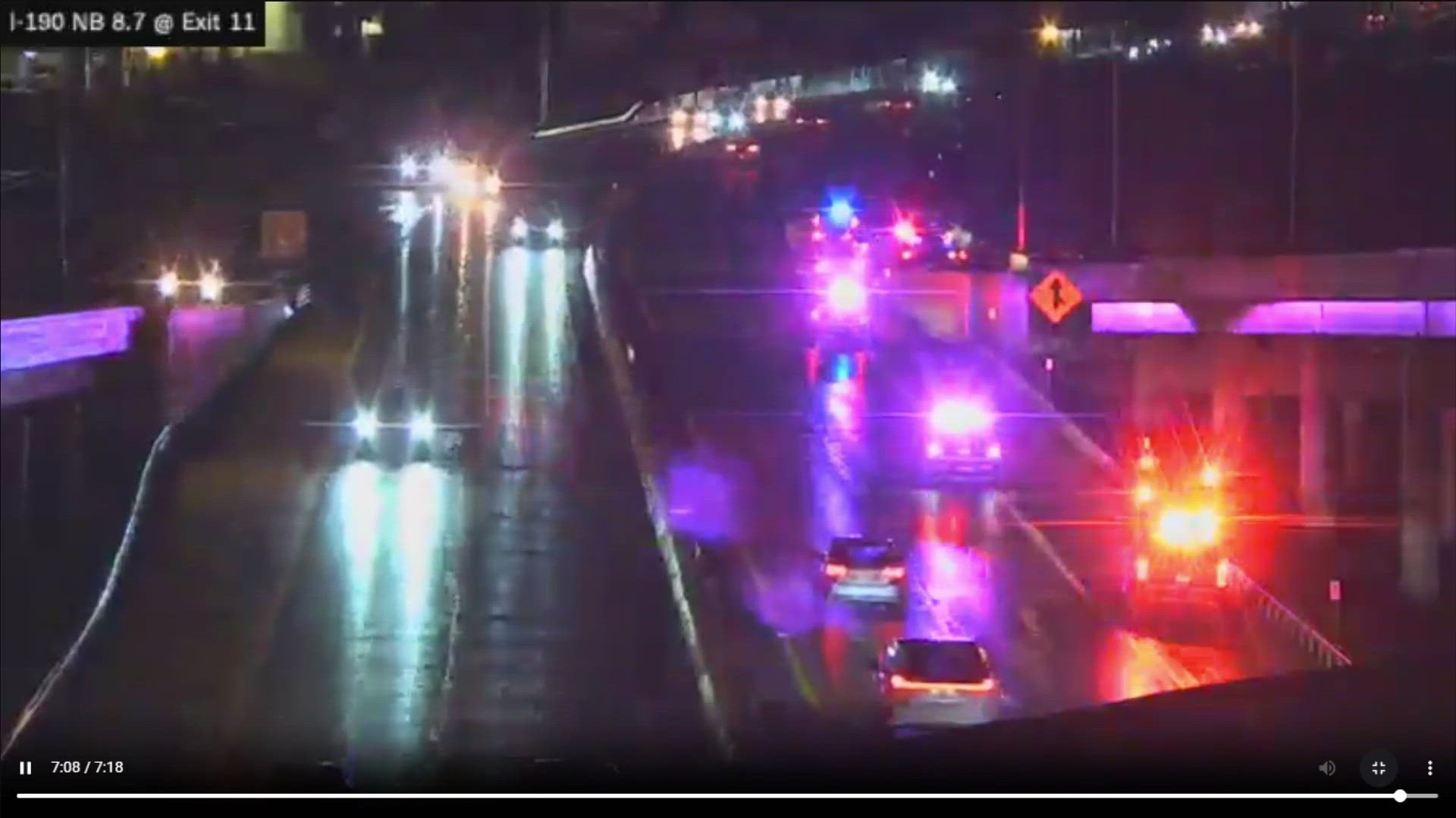 The ramp was closed around 9 p.m. Saturday, according to NITTEC. 