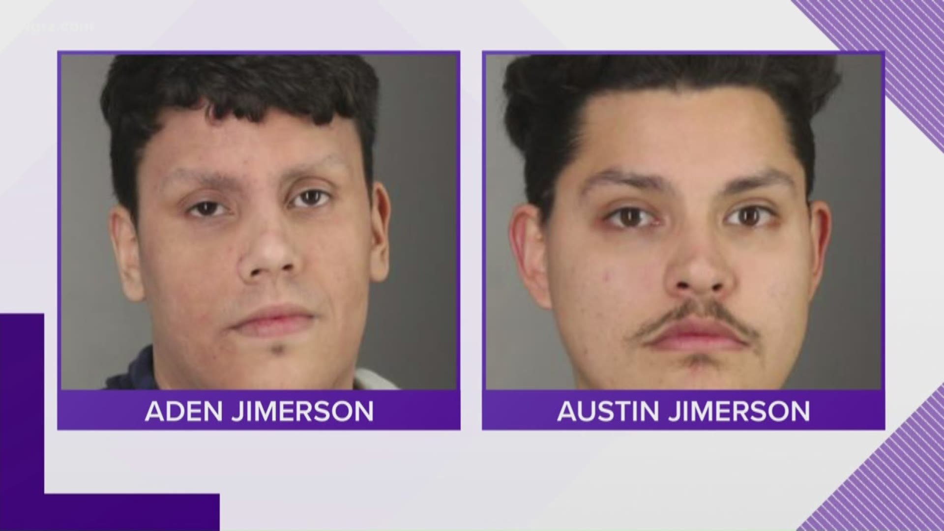 people told police they spotteed two men walking down the road carrying dead chickens... they found Aden and Austin Jimerson and arrested them.
