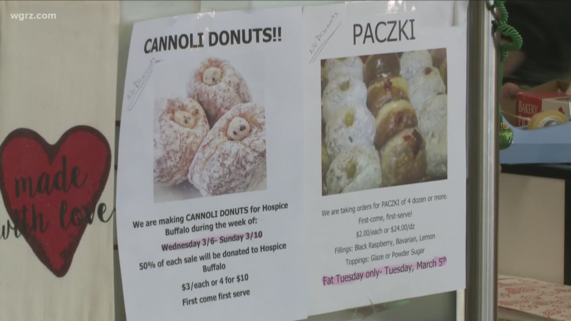 powder donuts are stuffed with cannoli filling.