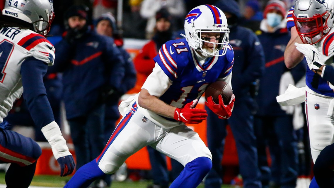 CORRECTS DATE - Buffalo Bills fans cheer for Cole Beasley (10) after  Beasley scoring on a two-point conversion during the first half of an NFL  football game against the Cincinnati Bengals Sunday