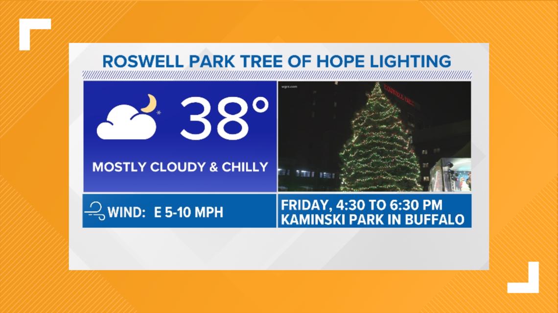 Roswell Park Tree of Hope lighting ceremony forecast
