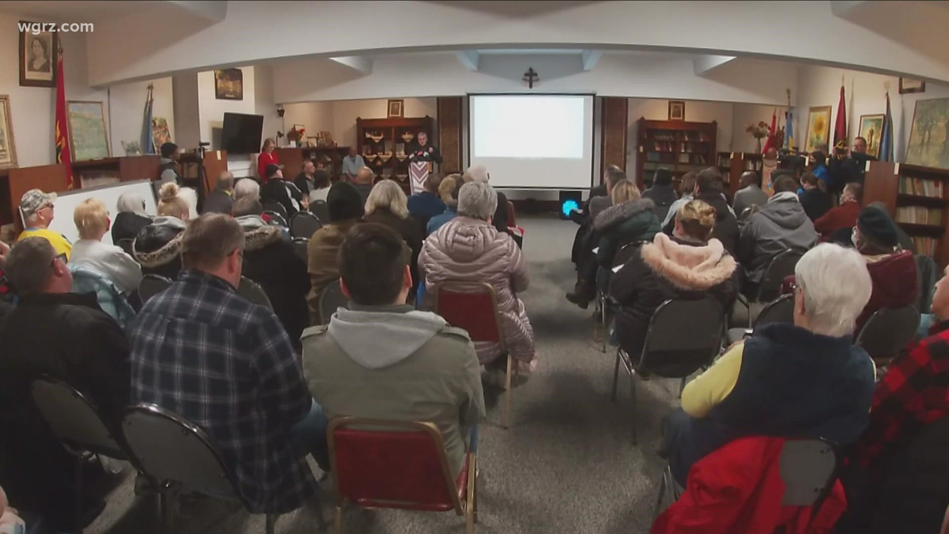 The local Ukrainian community held an informational meeting Saturday at the Dnipro Cultural Canter on Genesee Street.