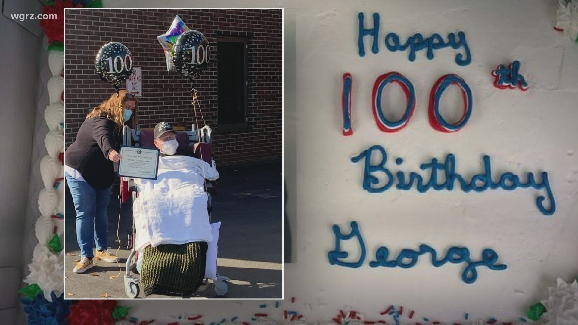 We also want to wish a happy 100th birthday to a long-time Allegany resident tonight, George Schrieber Junior.