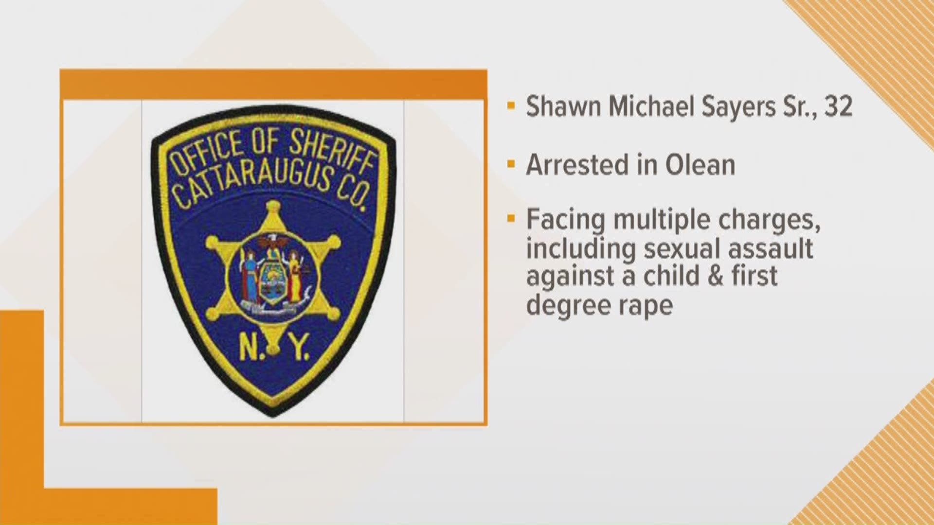 Shawn Michael Sayers, Sr. faces multiple charges for alleged sexual abuse of a child.