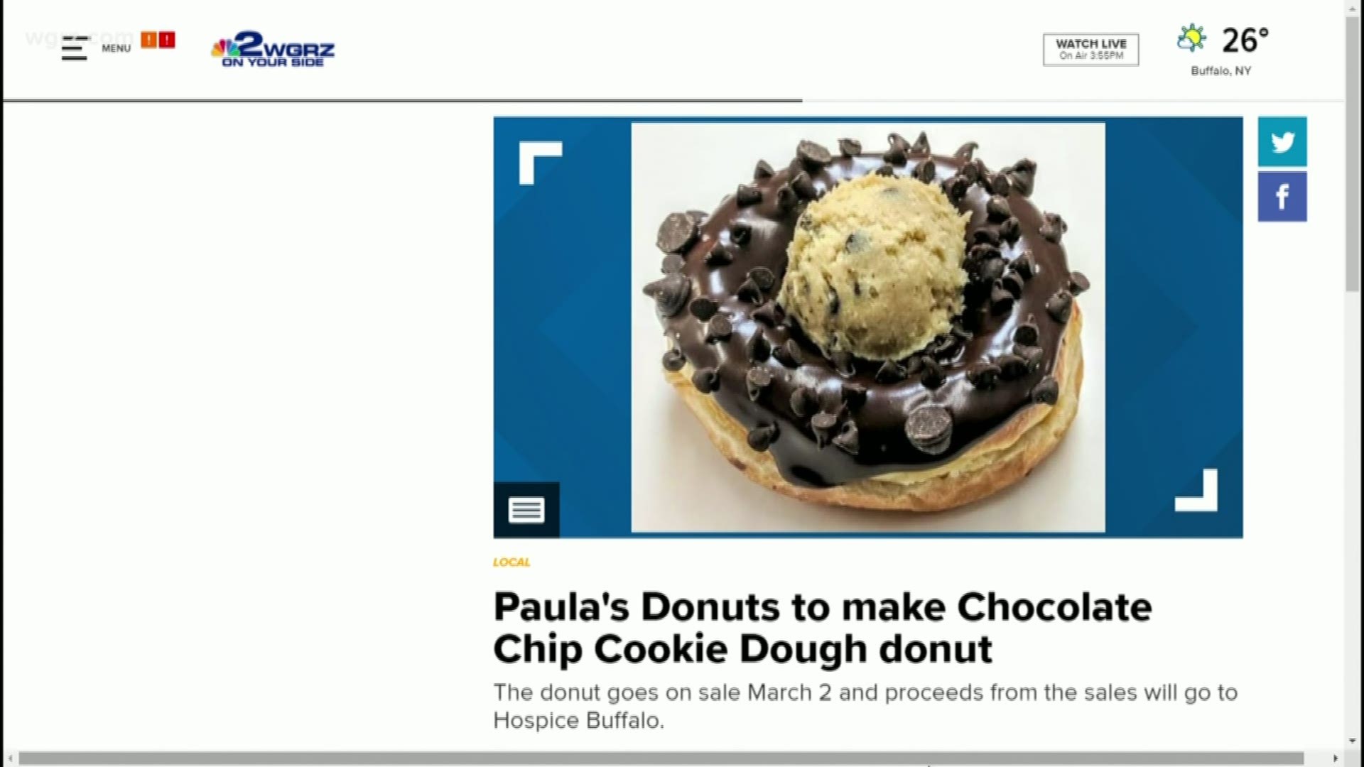 Paula's donuts new donut to benefit Hospice Buffalo