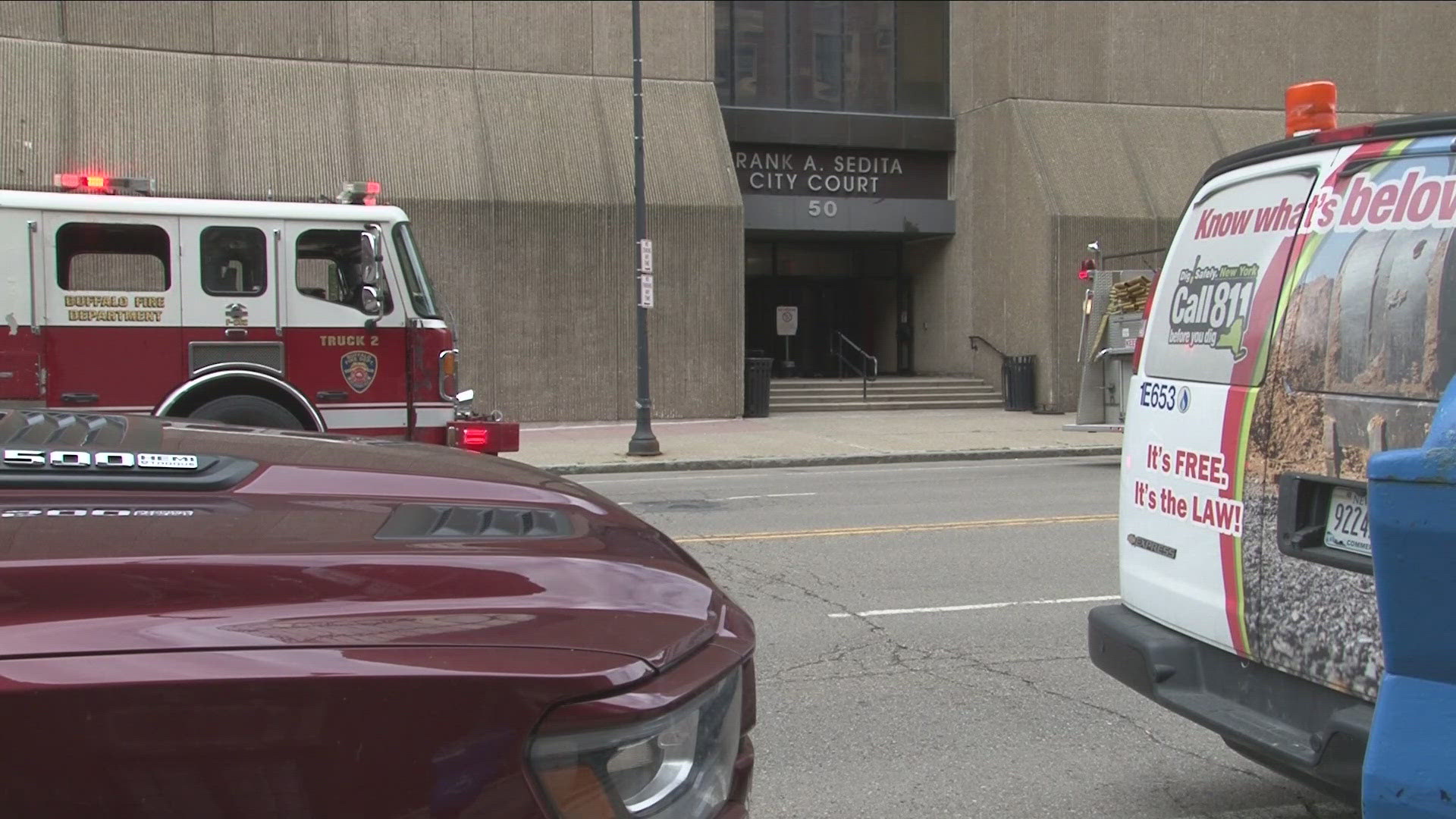 Buffalo City Court had to be evacuated on Thursday afternoon due to what officials say was a "strong odor."