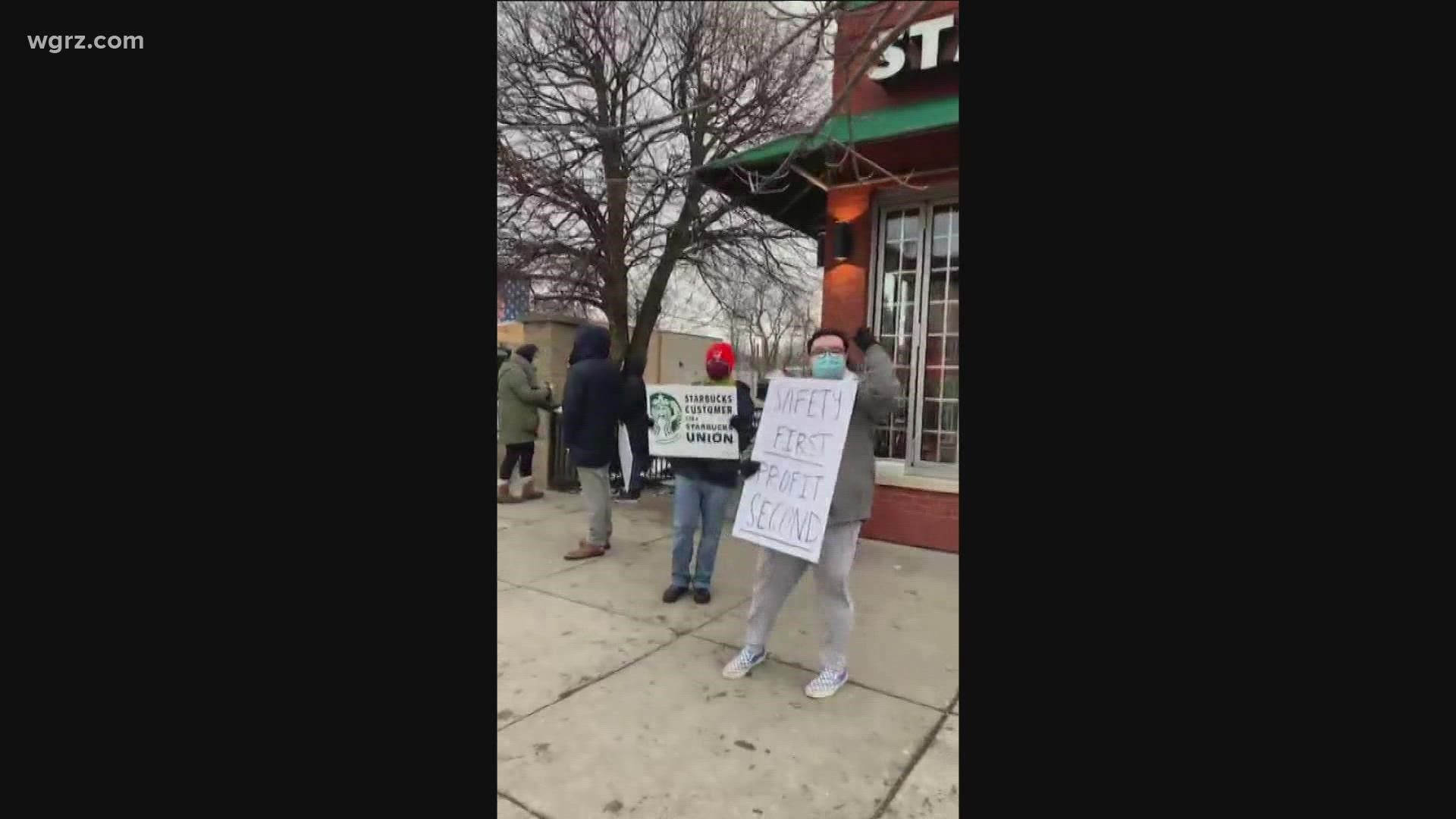 Starbucks Elmwood workers walk off the job this morning over Covid concerns