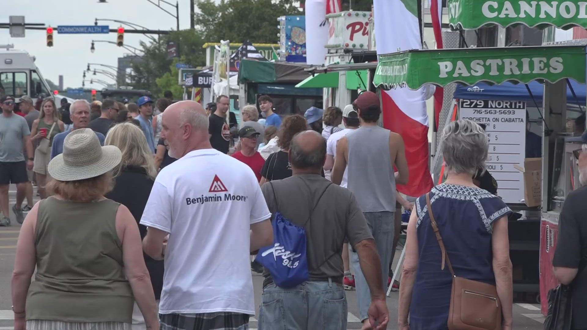 SEVERAL FAMILIES I SPOKE WITH SAY THEY COME TO ENJOY THE MUSIC, ACTIVITIES AT THE ITALIAN CULTURAL CENTER, AND OF COURSE THE FOOD. 