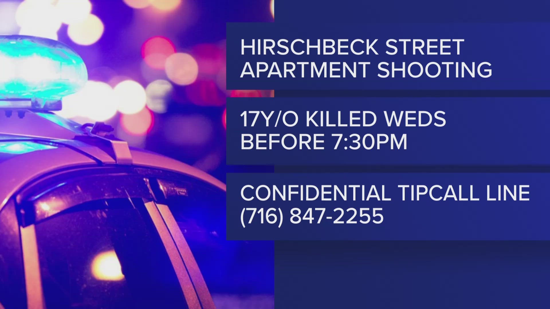 Buffalo teen killed in an apartment on Hirschbeck Street