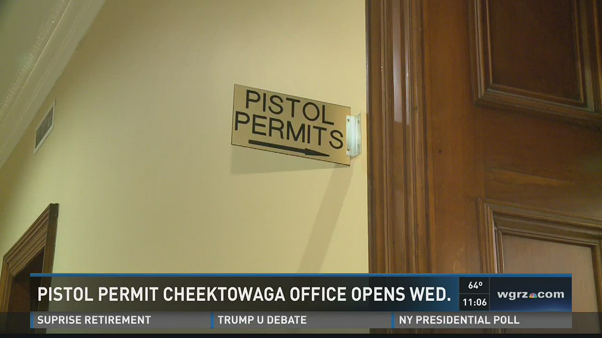 Pistol Permits Cheektowaga Office Opens Wed