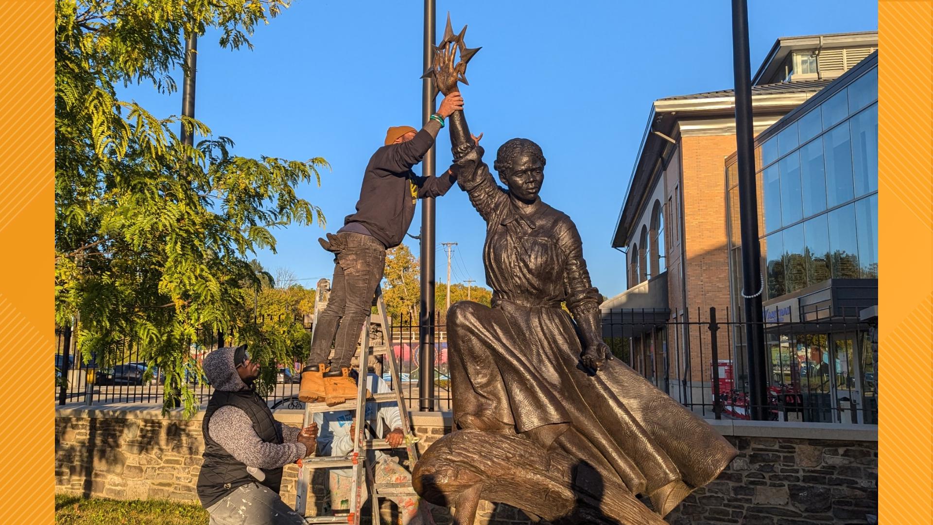 A traveling Harriet Tubman monument will be on display in Niagara Falls from now until January 2.