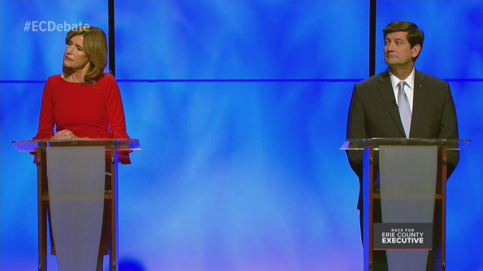WGRZ, WNED, WBFO, and The Buffalo News hosted a debate between incumbent Democrat Mark Poloncarz and Independence party challenger Lynne Dixon on Thursday night.