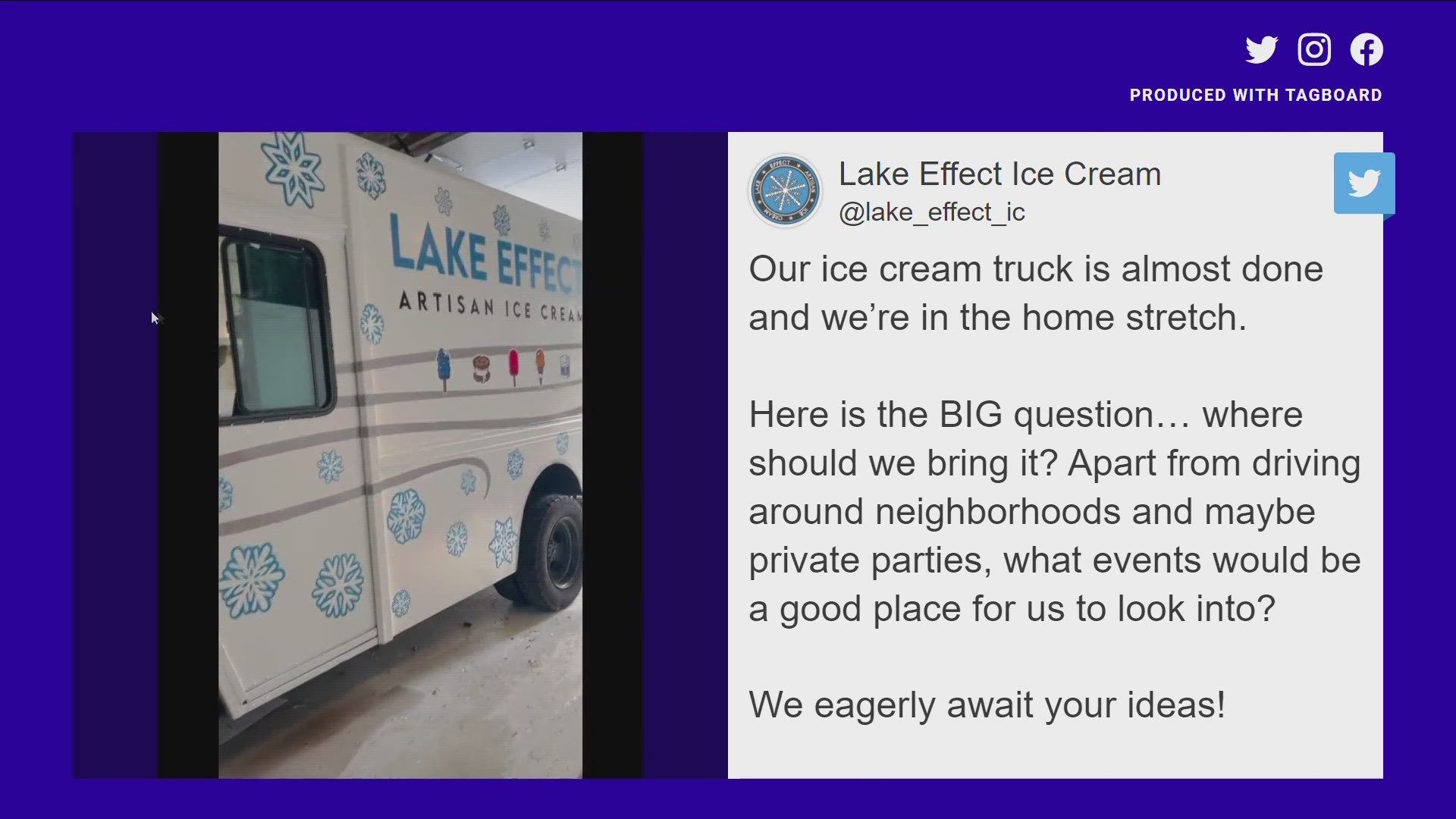 Lake Effect Ice Cream Truck coming soon