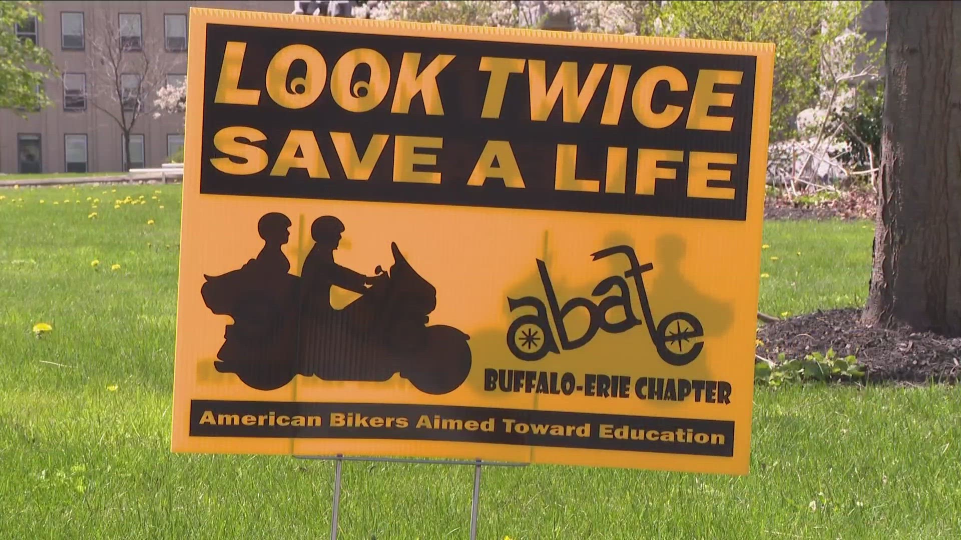 The message Saturday was look twice and save a life.